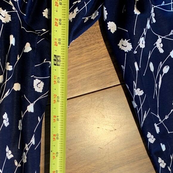 Pant, Club Monaco, pull on, straight leg, regular rise, sz 10, EUC, navy/white - Picture 8 of 16